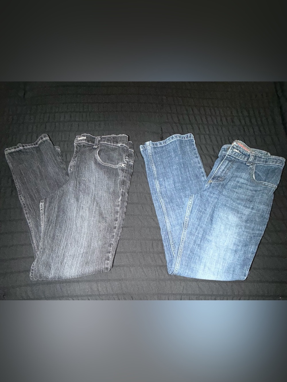 Wrangler Kids Jeans - Black Denim & Blue Denim Size 16